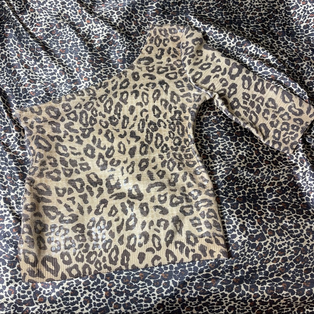 Y2k Bette Paige One Sleeve Leopard Top